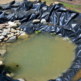 Steps to repairing damage to your pond liner should it get damaged
