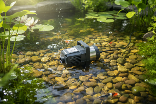 pond pump is the heart of a garden fish pond