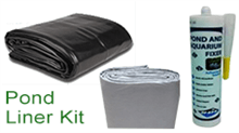 pond liner kit which includes liner, underlay and waterproof sealant