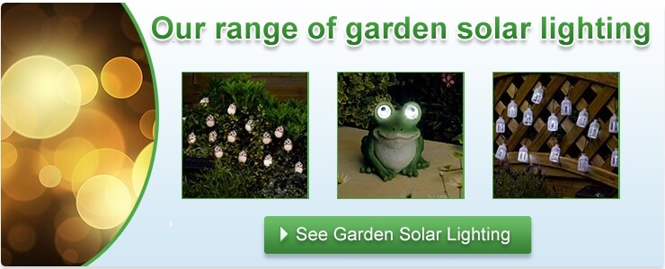 Range of garden solar lighting