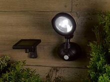 Solar security light with motion sensor