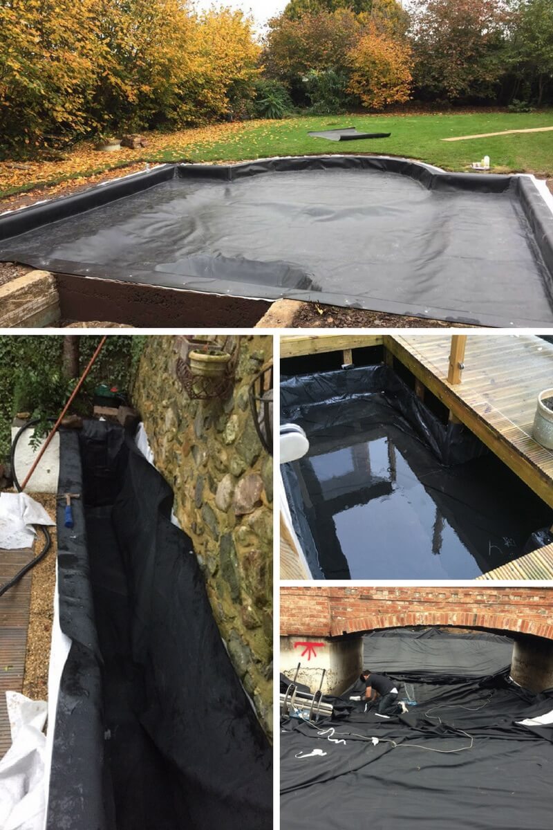 High quality pond liner installed in various pond projects