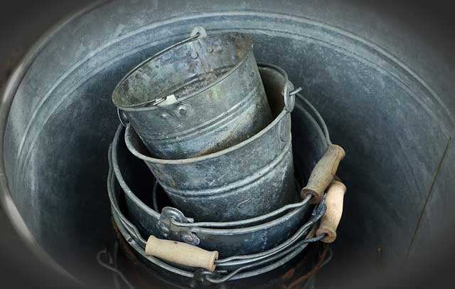 Old metal buckets can make a perfect wildlife pond