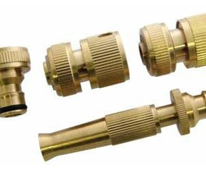 4 piece brass hosepipe connector set