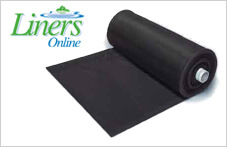 Butyl pond liner on the role